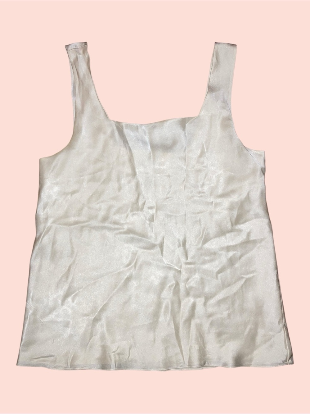 White Silk Tank Top
